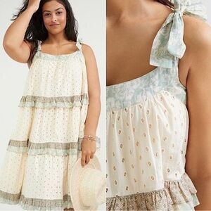 Forever That Girl Effie Eyelet Tiered Tank Swing Dress XL